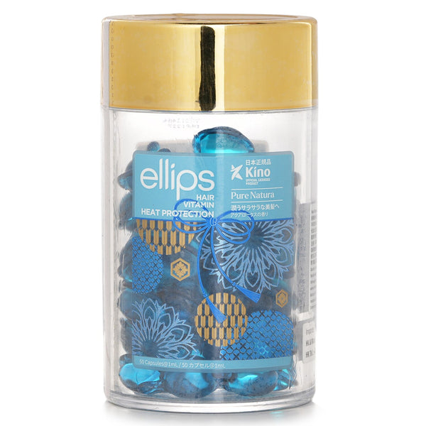 Ellips Hair Vitamin Heat Protection Oil - Pure Natura (Blue)  50capsules x1ml