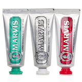Marvis 3 Flavours Box: 1xClassic Strong Mint Toothpaste+1xWhitening Mint Toothpaste+1xCinnamon Mint Toothpaste  3pcs