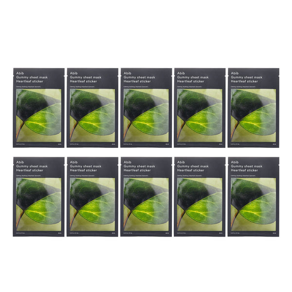 Abib Gummy Sheet Mask Heartleaf Sticker  27ml x 10pcs