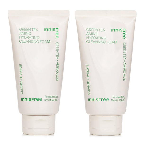 Innisfree 【1+1 Set】Green Tea Hydrating Amino Acid Cleansing Foam  150g/5.29oz x2