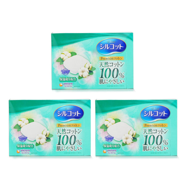 Unicharm 【Super Saver Pack】Silcot Moisturizing Soft Cotton Pads  66pcs x3