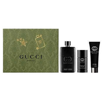 Gucci Guilty Pour Homme 3 Piece Gift Set: Eau de Parfum Spray + 75ml Deodorant + 50ml Gel - Hard Box 90ml