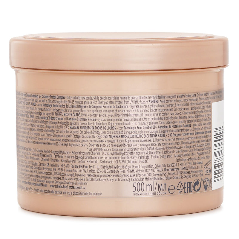 Schwarzkopf Blond Me All Bl Rich Mask  500ml