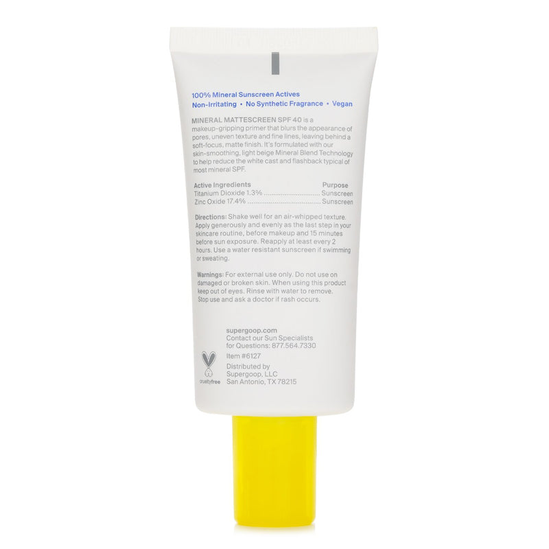 Supergoop Mineral Mattescreen SPF 40  45ml