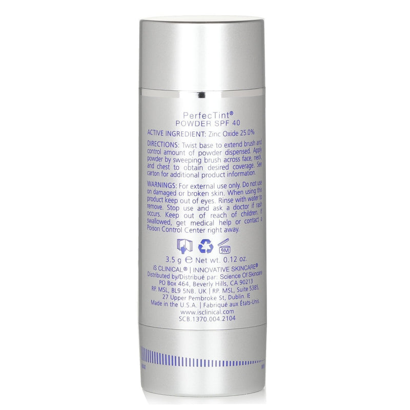 IS Clinical Perfectint Powder SPF 40 Sunscreen Beige (1 Brush + 2 Powder Cartridges) (Unboxed)  3.5g/0.12oz