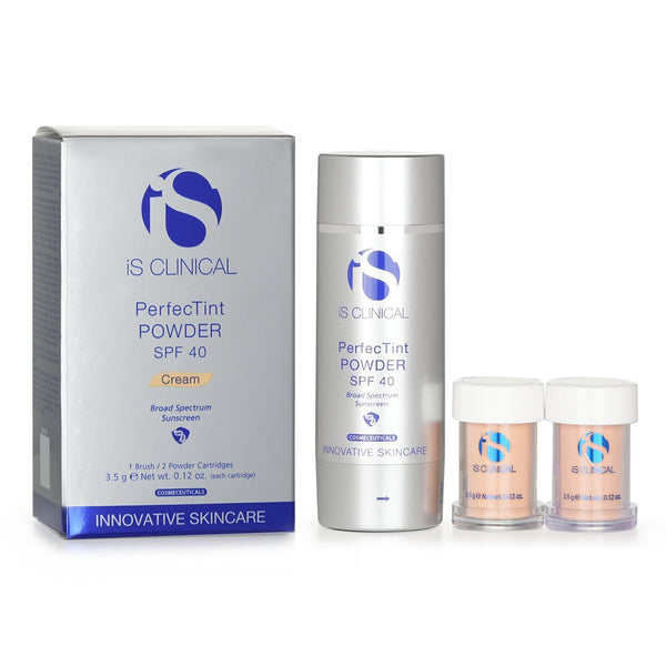 IS Clinical Perfectint Powder SPF 40 Sunscreen Cream (1 Brush + 2 Cartridges) (Unboxed)  3.5g/0.12oz