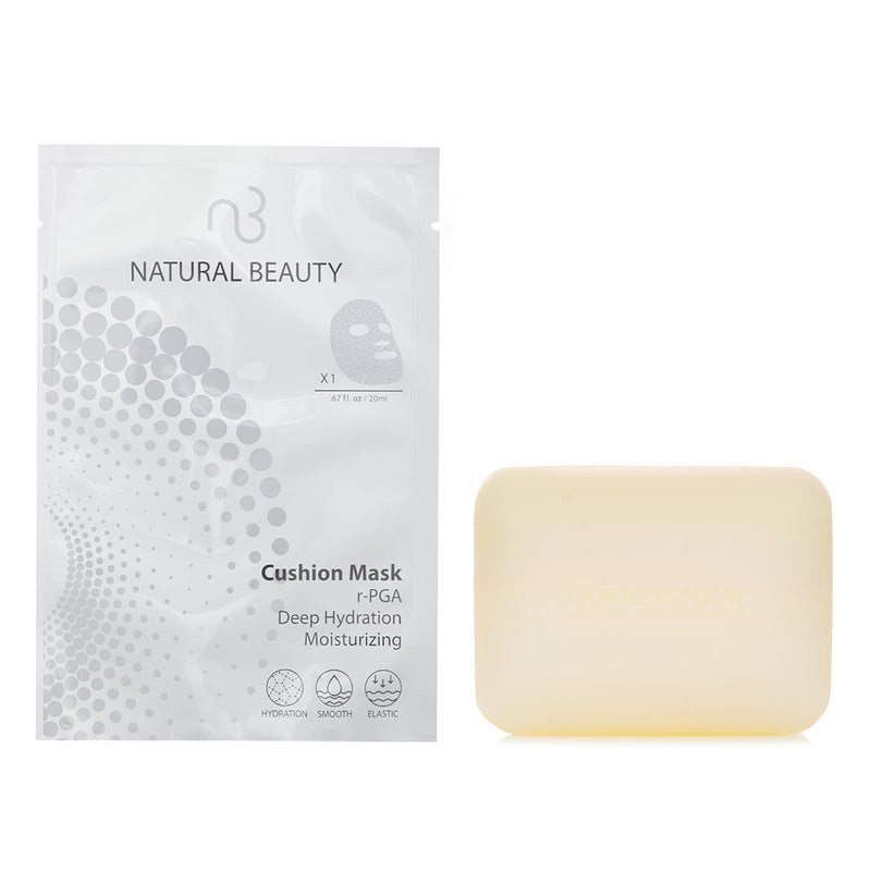La Roche Posay La Roche Posay Lipikar Surgras Cleansing Bar(Random Packaging) 150g X Natural Beauty r-PGA Deep Hydration Moisturizing Cushion Mask (Exp Date: 01/2026) 6x 20ml  2pcs