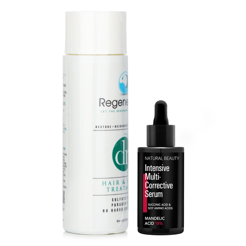 Regenepure Regenepure Dr Hair & Scalp Treatment 224ml X Natural Beauty Intensive Multi-Corrective Serum - Mandelic Acid 18% (Exp Date: 12/2025) 35ml  2pcs