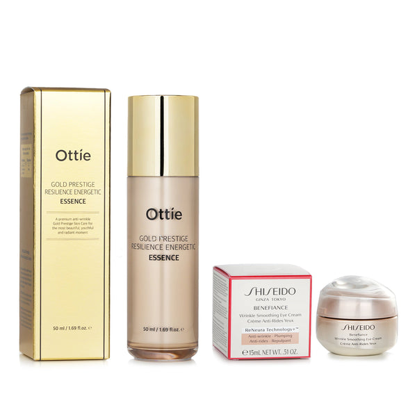Shiseido Shiseido Benefiance Wrinkle Smoothing Eye Cream 15ml X Ottie Gold Prestige Resilience Energetic Essence 50ml  2pcs