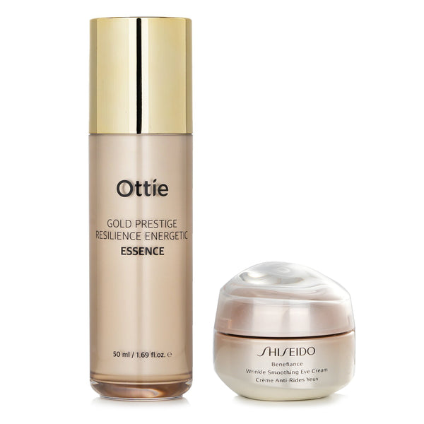 Shiseido Shiseido Benefiance Wrinkle Smoothing Eye Cream 15ml X Ottie Gold Prestige Resilience Energetic Essence 50ml  2pcs