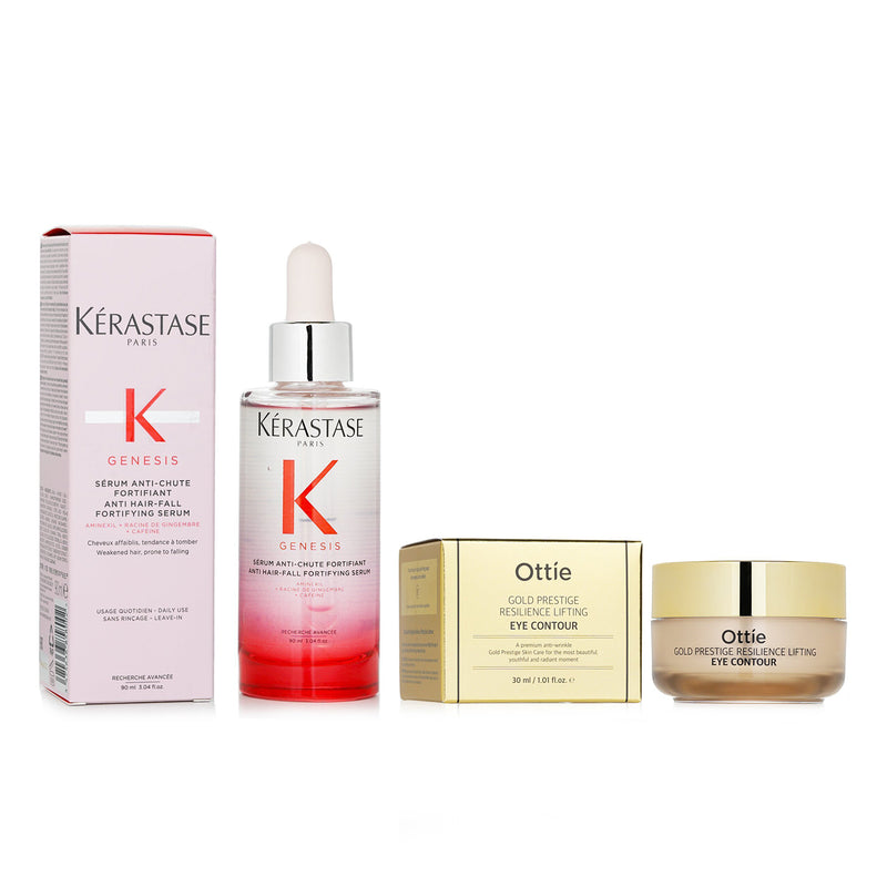 Kerastase Kerastase Genesis Anti Hair-Fall Fortifying Sérum (Weakened Hair, Prone to Falling) 90ml X Ottie Gold Prestige Resilience Lifting Eye Contour 30ml  2pcs