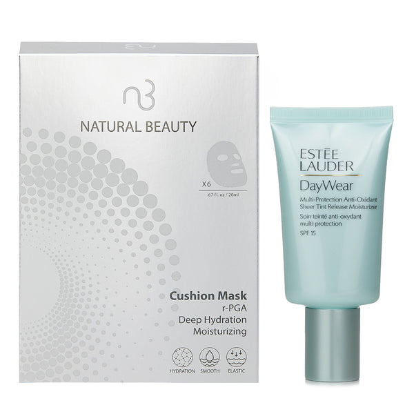 Estee Lauder Estee Lauder DayWear Sheer Tint Release Advanced Multi-Protection Anti-Oxidant Moisturizer SPF 15 50ml X Natural Beauty r-PGA Deep Hydration Moisturizing Cushion Mask (Exp Date: 01/2026) 6x 20ml  2pcs