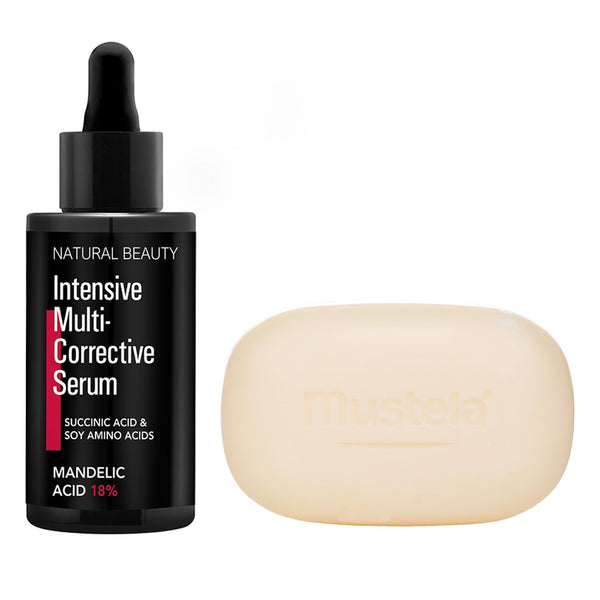 Mustela Mustela Gentle Soap With Cold Cream 100g X Natural Beauty Intensive Multi-Corrective Serum - Mandelic Acid 18% (Exp Date: 12/2025) 35ml  2pcs