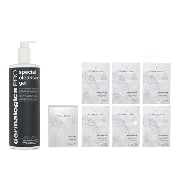 Dermalogica Dermalogica Special Cleansing Gel PRO (Salon Size) 946ml X Natural Beauty r-PGA Deep Hydration Moisturizing Cushion Mask (Exp Date: 01/2026) 6x 20ml  2pcs