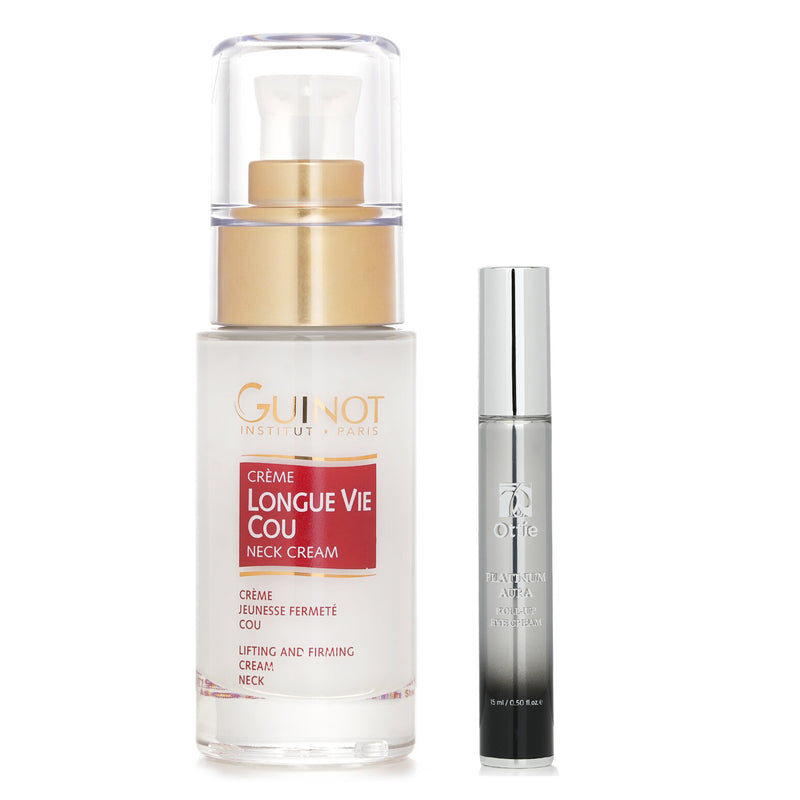 Guinot Guinot Longue Vie Cou Firming Vital Neck Care30ml X Ottie Platinum Aura Roll Up Eye Cream 15ml  2pcs