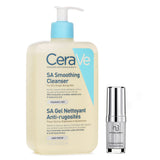 CeraVe CeraVe SA Smoothing Cleanser (Random Packaging) 473ml X Natural Beauty Hydrating Radiant Eye Concentrate (Exp Date: 02/2026) 15ml  2pcs