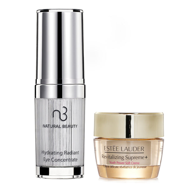 Estee Lauder Estee Lauder Revitalizing Supreme + Youth Power Soft Creme (Miniature) 15ml X Natural Beauty Hydrating Radiant Eye Concentrate (Exp Date: 02/2026) 15ml  2pcs