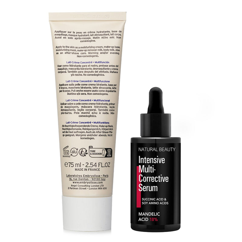 Embryolisse Embryolisse Lait Creme Concentre (24-Hour Miracle Cream) 75ml X Natural Beauty Intensive Multi-Corrective Serum - Mandelic Acid 18% (Exp Date: 12/2025) 35ml  2pcs