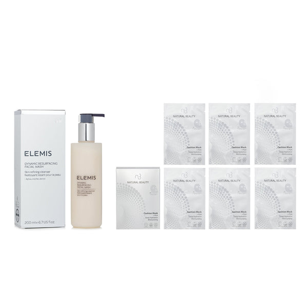 Elemis Elemis Dynamic Resurfacing Facial Wash 200ml X Natural Beauty r-PGA Deep Hydration Moisturizing Cushion Mask (Exp Date: 01/2026) 6x 20ml  2pcs