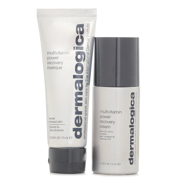 Dermalogica Stressed Skin Recovery System Set :MultiVitamin Power Recovery Cream 50ml +MultiVitamin Power Recovery Masque 75ml  2pcs