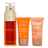Clarins Double Serum & Extra-Firming Collection: Double Serum 50ml + Day Cream 15ml + Night Cream 15ml + Bag(Unboxed)  3pcs+1bag