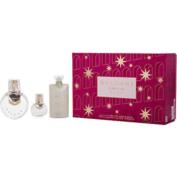 Bvlgari Omnia Crystalline Eau De Toilette Spray 100ml/3.4oz & Body Lotion 75ml/2.5oz & Eau De Toilette Spray 15ml/0.5oz