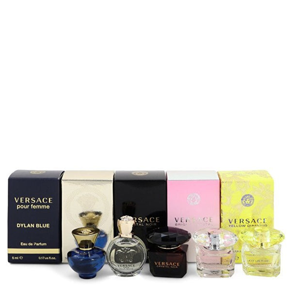 Versace Mini Gift Set Women - Bright Crystal & Yellow Diamond & Crystal Noir & Eros & Dylan Blue 5pc