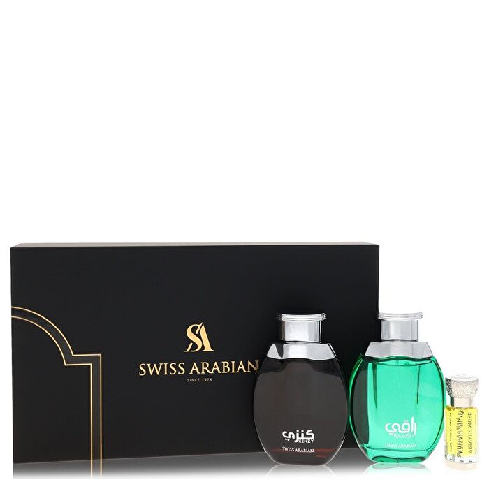 Swiss Arabian Kenzy Gift Set - Eau De Parfum in Raaqi & Kenzy + Concentrated Perfume Oil in Private Musk .4 oz