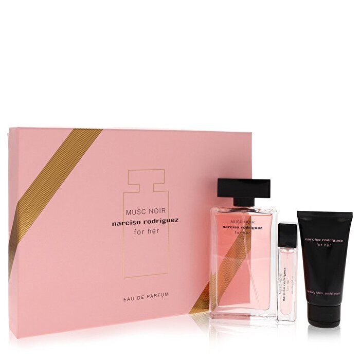 Narciso Rodriguez Narciso Rodriguez Musc Noir Gift Set - Eau De Parfum Spray +0.33 Mini Eau De Parfum Spray + Body Lotion 1.6 oz