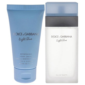 Dolce & Gabbana Light Blue for Women 2 Pc Gift Set EDT Spray 1.7oz Body Cream Fresh 5.0 Ounce 3.3oz