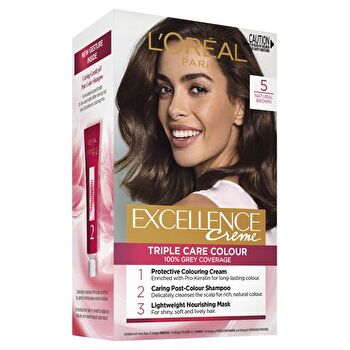 L'Oreal Paris Excellence Cr?me Permanent Hair Colour - 5 Natural Brown