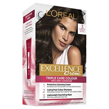 L'Or?al Paris Excellence Cr?me Permanent Hair Colour - 3 Darkest Brown