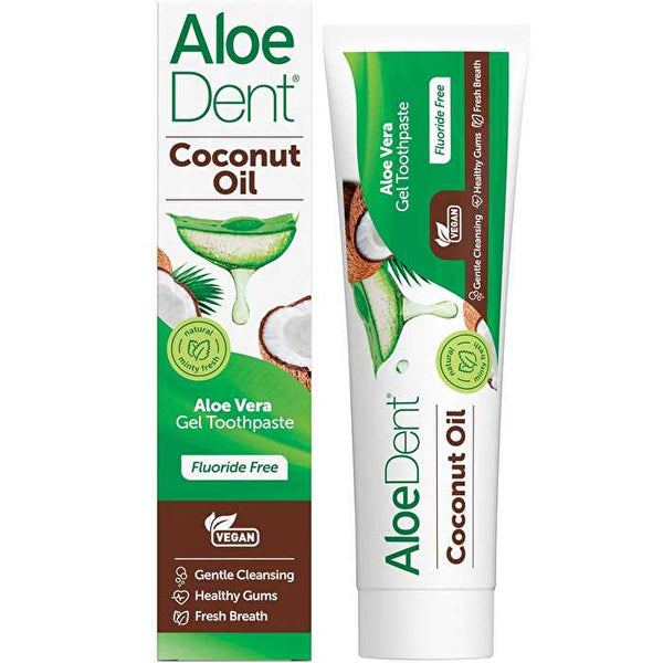 Aloe Dent Toothpaste Coconut Oil Fluoride Free 100ml