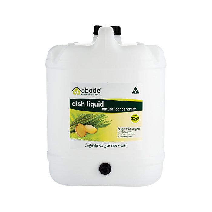 Abode Cleaning Products Abode Dish Liquid Concentrate Ginger & Lemongrass Drum with Tap 15000ml