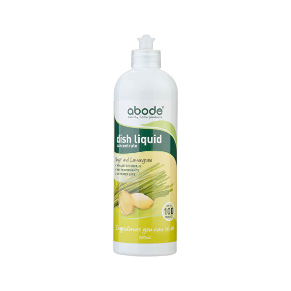 Abode Cleaning Products Abode Dish Liquid Concentrate Ginger & Lemongrass 500ml