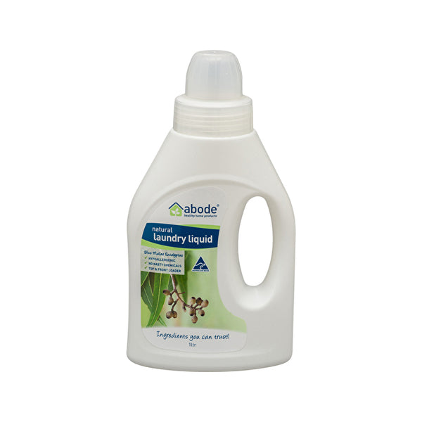 Abode Cleaning Products Abode Laundry Liquid (Front & Top Loader) Blue Mallee Eucalyptus 1000ml