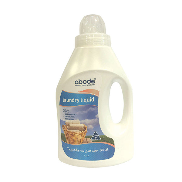 Abode Cleaning Products Abode Laundry Liquid (Front & Top Loader) Zero 1000ml