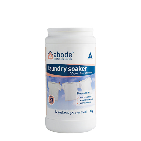 Abode Cleaning Products Abode Laundry Soaker (Front & Top Loader) Zero 1kg