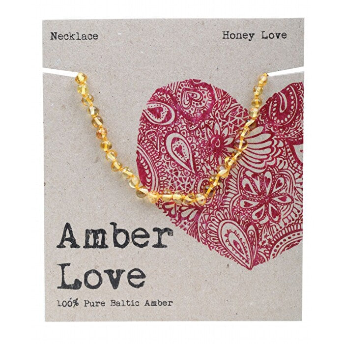 Amber Love Children's Necklace 100% Baltic Amber Cosmic Love 33cm