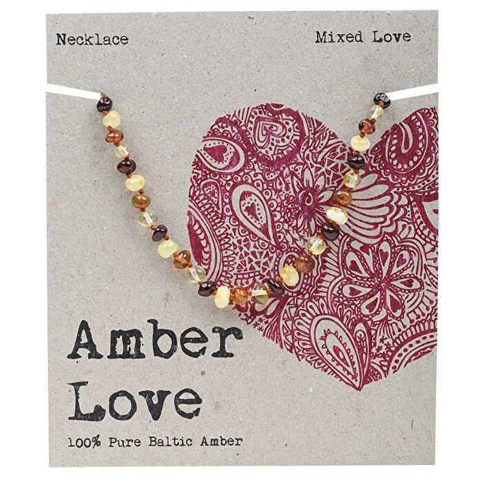 Amber Love Children's Necklace 100% Baltic Amber Mixed 33cm
