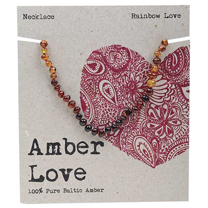 Amber Love Children's Necklace 100% Baltic Amber Rainbow 33cm