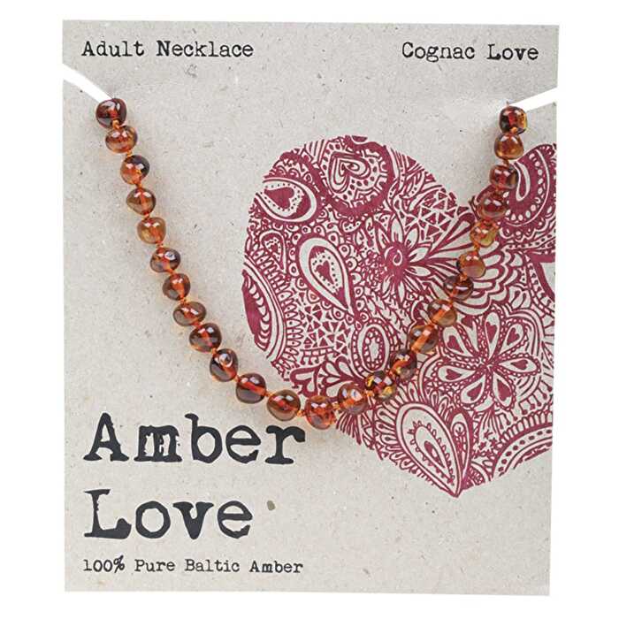 Amber Love Adult's Necklace 100% Baltic Amber Cognac 46cm