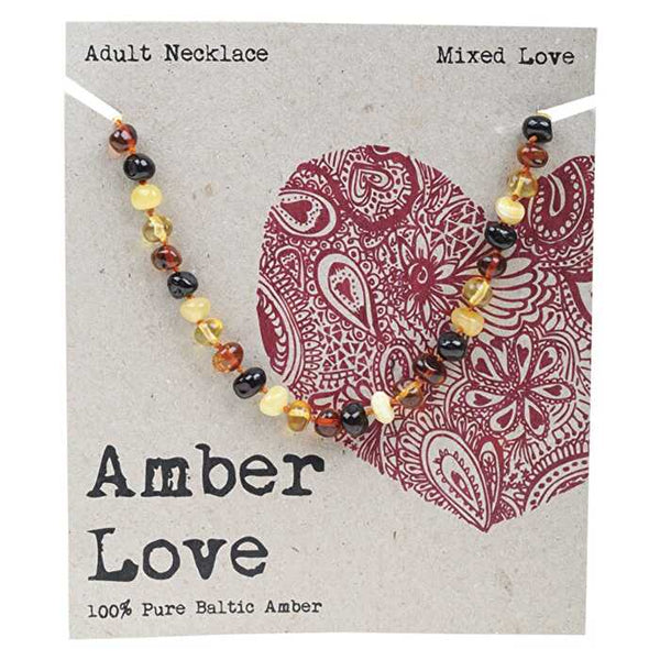 Amber Love Adult's Necklace 100% Baltic Amber Mixed 46cm