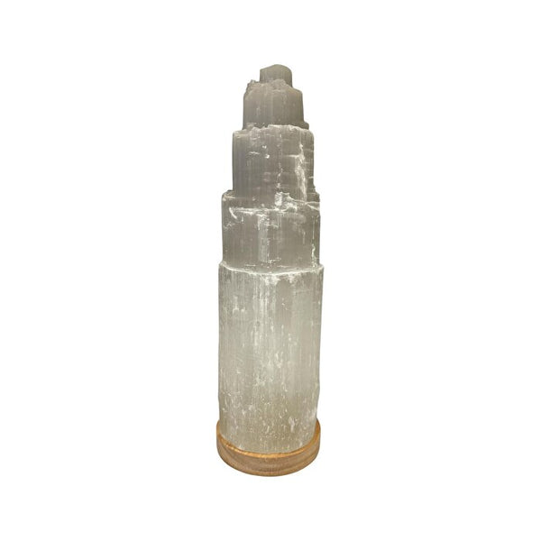 Alternative Distribution Selenite Lamp Mountain with LED Base 30cm