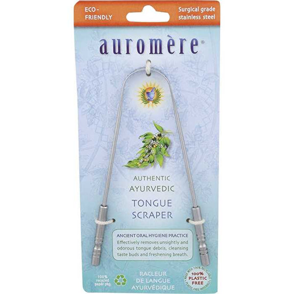 Auromere Tongue Scraper Ayurvedic Surgical Grade Stainless Steel x6