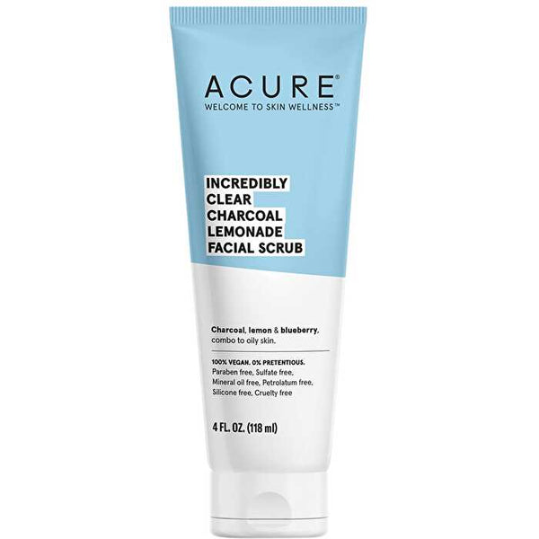 Acure Incredibly Clear Charcoal Facial Scrub 118ml