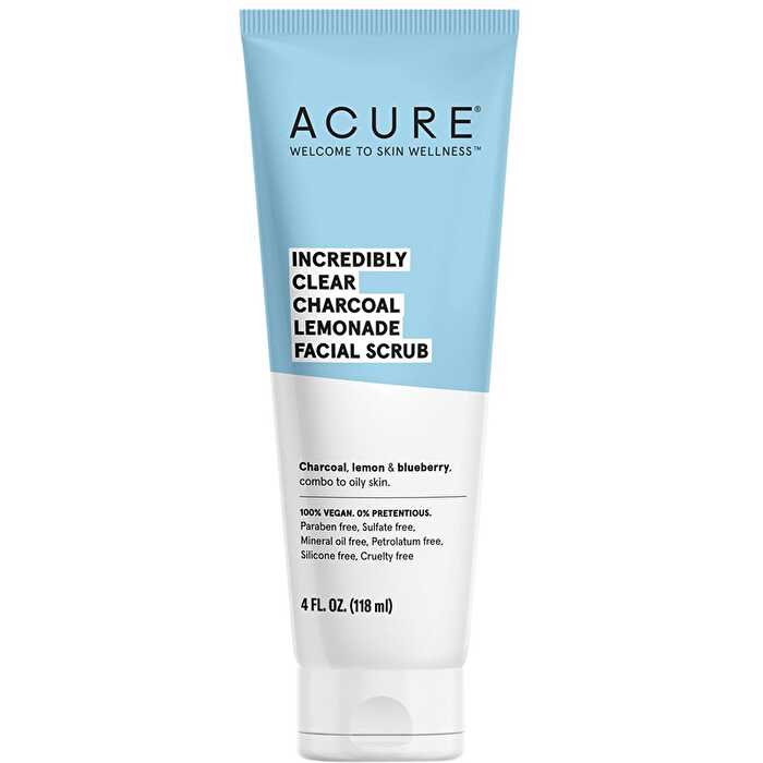 Acure Incredibly Clear Charcoal Facial Scrub 118ml