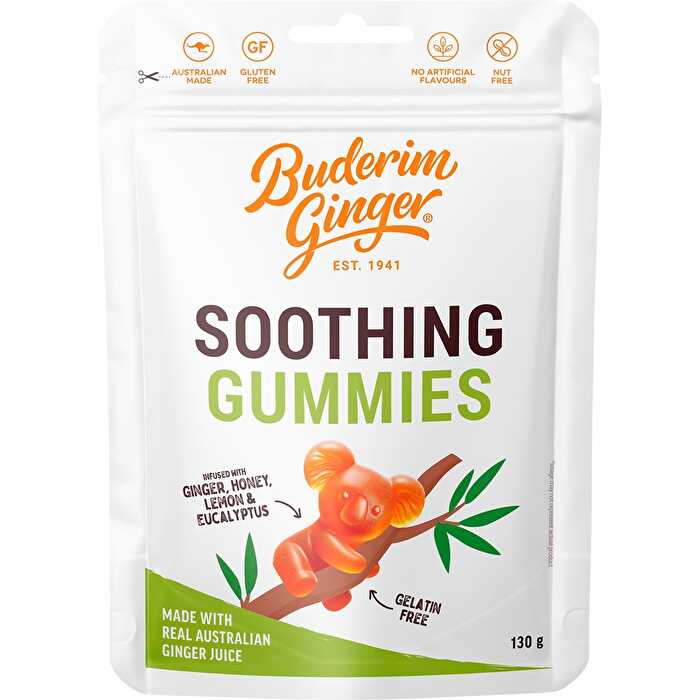 Buderim Ginger Soothing Gummies 130g