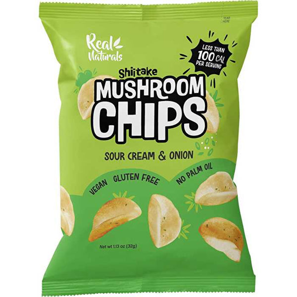 Real Naturals Shiitake Mushroom Chips Sour Cream & Onion 12x32g