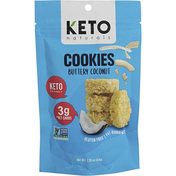 Keto Naturals Cookies Buttery Coconut 8x64g